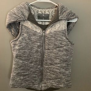 Vanity Used Lace Hooded Vest Size Small